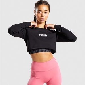 Gymshark Black Cropped Sweater